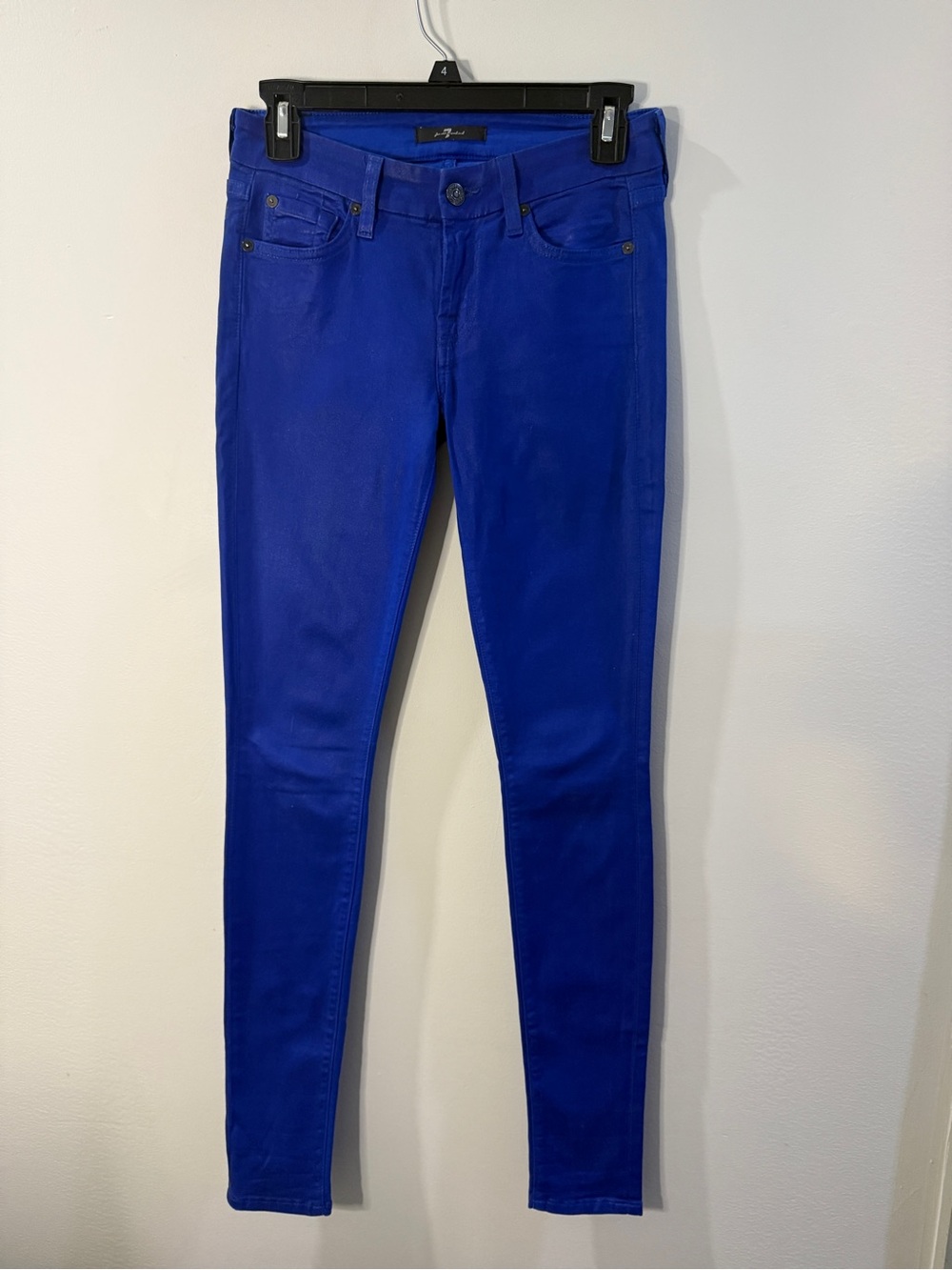 7 For All Mankind The Skinny Cobalt Blue Skinny Jeans - Picture 2 of 9